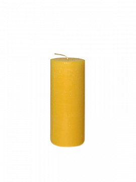 Свеча пеньковая цветная желтая 60*145 мм